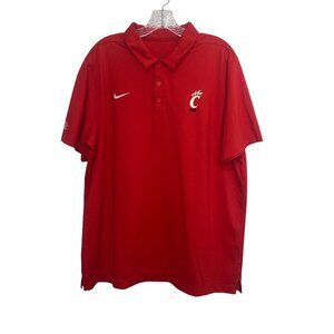 Nike Cincinnati Bearcats Polo Shirt Mens XL Red Fanwear